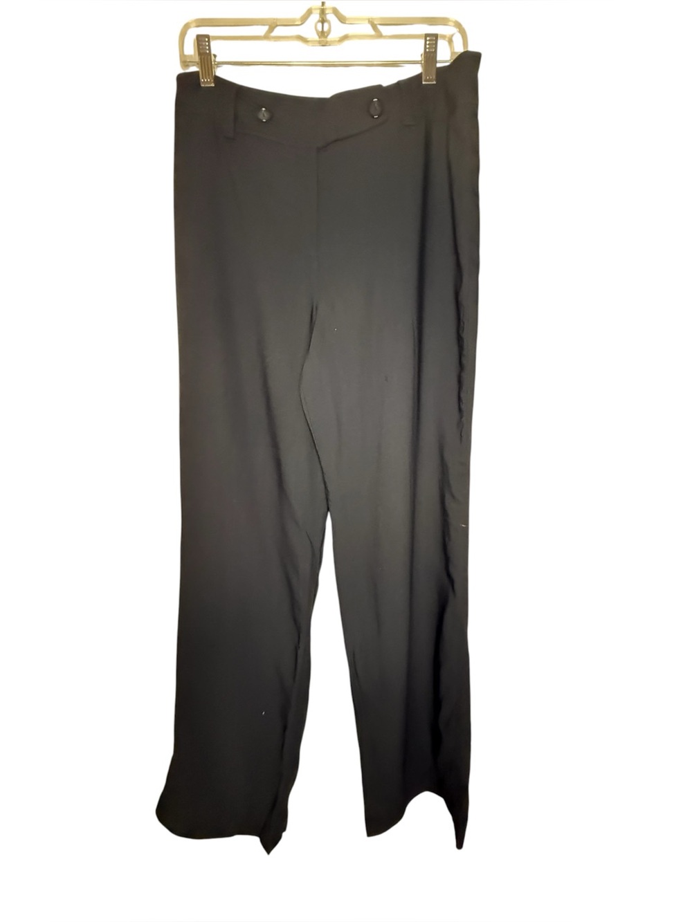 Vintage Ann Taylor Wide Leg Wool Blend Pants, Fully Lined Black Size 10